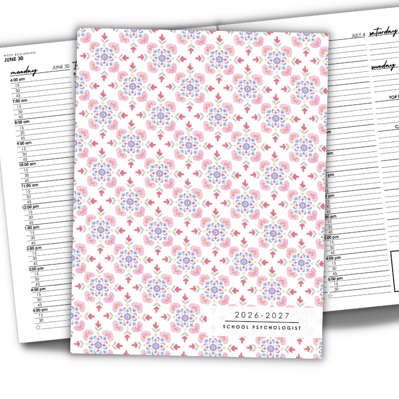 Pink Petal Mosaic planner cover