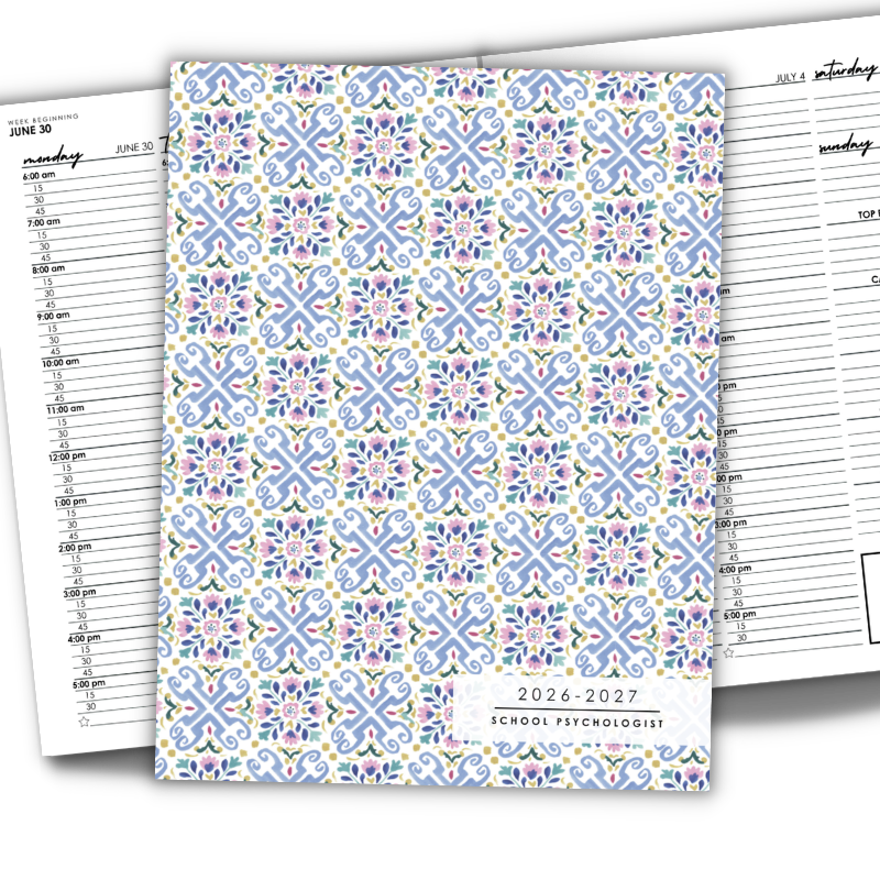 Periwinkle Medallion planner cover